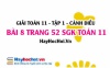 Giải bài 8 trang 52 Toán 11 tập 1 SGK Cánh Diều